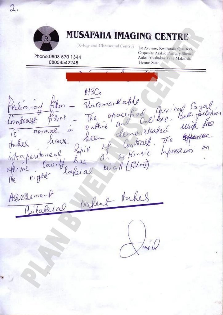 tubal blockage testimony