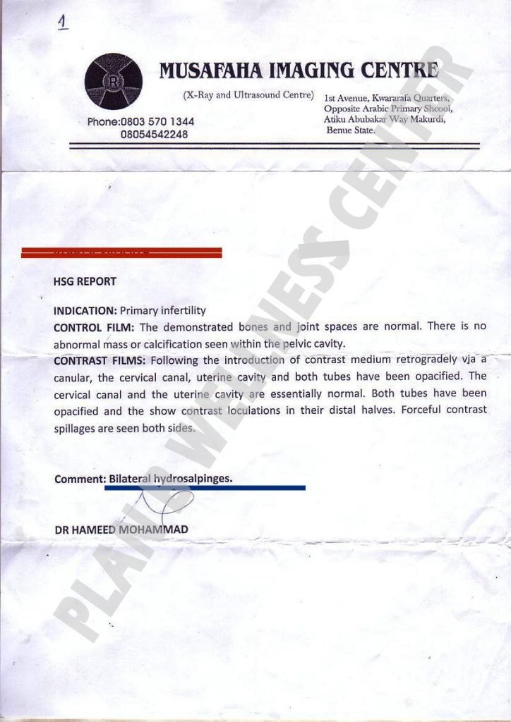 tubal blockage testimony